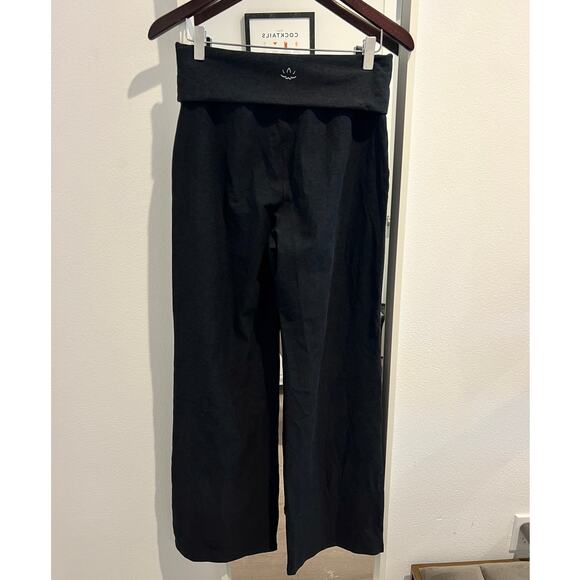 Beyond Yoga Spacedye Foldover Wide Leg Pant Black S - Picture 6 of 9